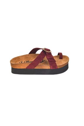 دمپائی زرشکی زنانه چرم خالص Moosefield - کد 34698620