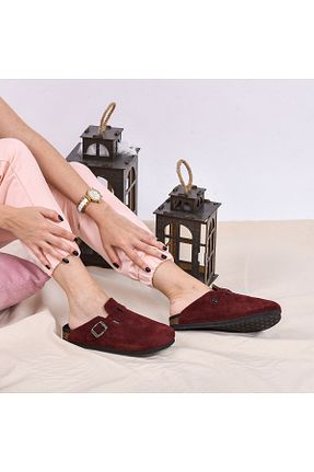 دمپائی زرشکی زنانه چرم خالص Moosefield - کد 52474395