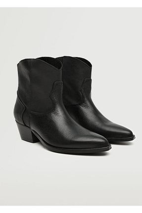 بوت / نیم بوت مشکی زنانه پاشنه تخت MANGO Teen - کد 215516072
