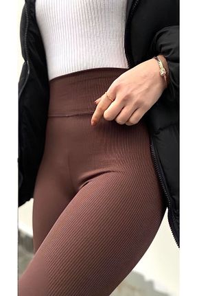 ساق شلواری قهوه ای زنانه بافت YgTT - کد 379271483