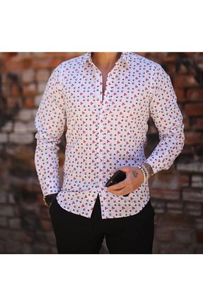 پیراهن سفید مردانه اسلیم فیت CLASSO - کد 452444527