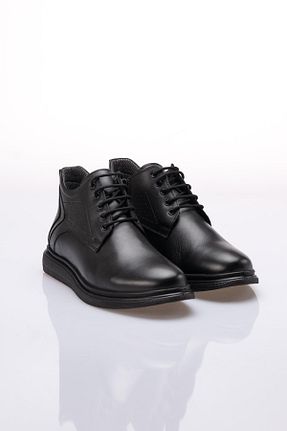 بوت / نیم بوت مشکی مردانه چرم خالص lizshoe - کد 452751970