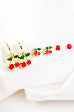 گوشواره جواهر طلائی منجق EUROMODA - کد 136289024