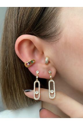 گوشواره جواهر طلائی Pinery Jewels - کد 453739486