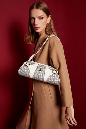 کیف دوشی سفید زنانه چرم مصنوعی Pierre Cardin - کد 447984890