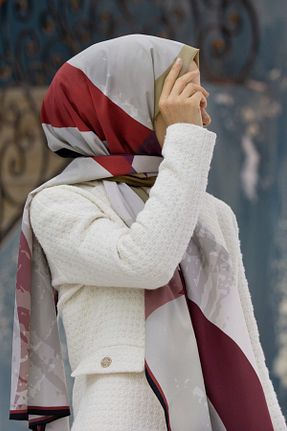 شال طوسی زنانه Medine İpeği Vissona - کد 454943938