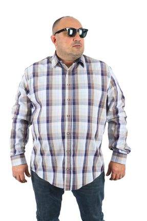 پیراهن سرمه ای مردانه سایز بزرگ کد 455412213