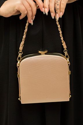 کیف مجلسی طلائی زنانه چرم مصنوعی Moom Bag - کد 455666574