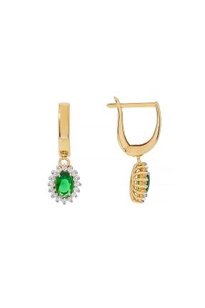 گوشواره طلا زرد زنانه 14 عیار GençTaş Kuyumculuk - کد 137187006
