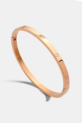 دستبند استیل (فولاد) صورتی زنانه استیل (فولاد) Karen Accesory - کد 173670584