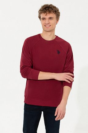سوئیشرت قرمز مردانه ساده U.S. Polo Assn. - کد 378065202