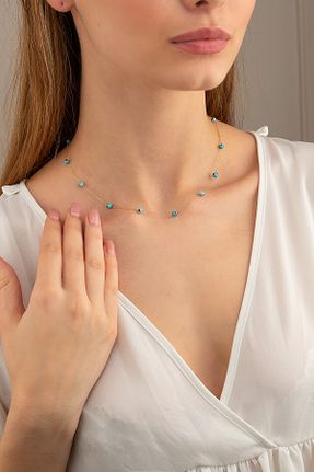 گردنبند طلا زرد زنانه 14 عیار GençTaş Kuyumculuk - کد 81164957