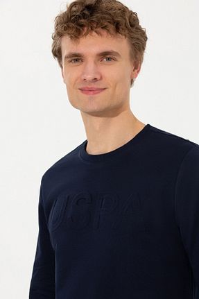 سوئیشرت سرمه ای مردانه ساده U.S. Polo Assn. - کد 378066336