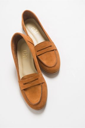کفش لوفر قهوه ای زنانه جیر پاشنه کوتاه ( 4 - 1 cm ) کد 80539337