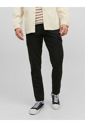 شلوار مشکی مردانه پنبه - الاستین Jack & Jones - کد 455983871