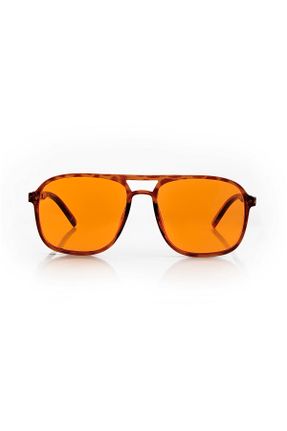 عینک آفتابی نارنجی زنانه 49 UV400 مستطیل کد 456035141