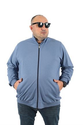 سوئیشرت سایز بزرگ آبی مردانه سایز بزرگ MocGrande - کد 456212202
