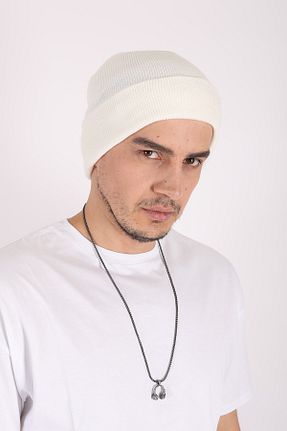 کلاه پشمی سفید زنانه پنبه - الاستین w white stars sports & wear - کد 456987915