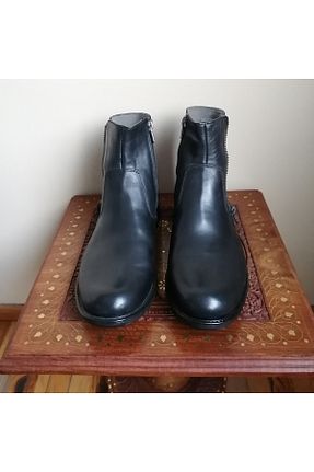 بوت / نیم بوت مشکی مردانه چرم خالص İnci - کد 455790645