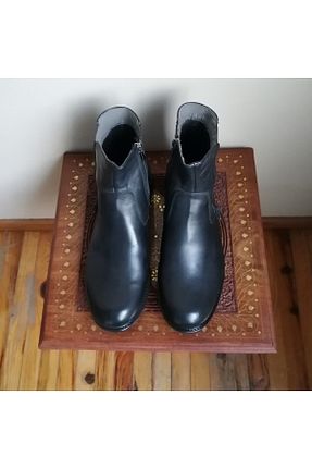 بوت / نیم بوت مشکی مردانه چرم خالص İnci - کد 455790645