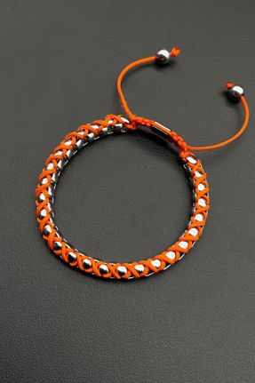دستبند استیل نارنجی فولاد ( استیل ) کد 455952434