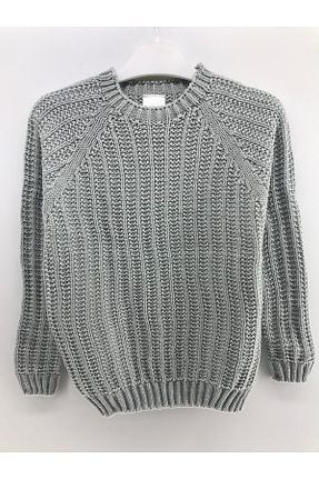 پلیور سرمه ای بچه گانه ساده NSRKNİTWEAR - کد 455953986