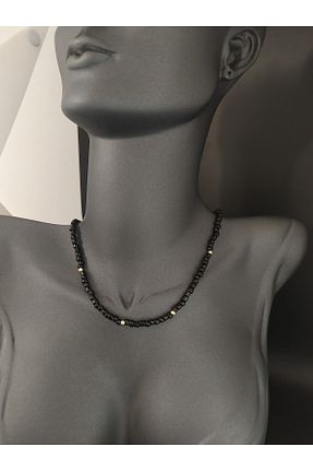 گردنبند جواهر مشکی زنانه منجق LUCK - کد 455977918