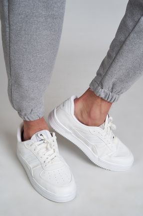 کفش کژوال سفید زنانه چرم مصنوعی پاشنه کوتاه ( 4 - 1 cm ) پاشنه ساده کد 456018885