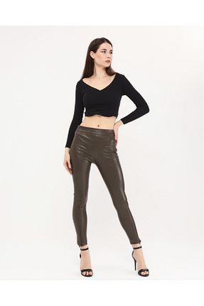 ساق شلواری خاکی زنانه بافتنی HEFİSTANBUL - کد 456895498