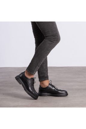 کفش آکسفورد مشکی مردانه چرم طبیعی کد 187905219