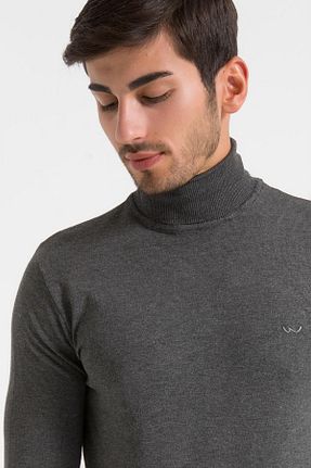 پلیور طوسی مردانه ساده Ltb - کد 3674994