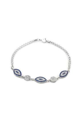 دستبند نقره طلائی زنانه 925 عیار Gümüş Hediye Al - کد 81821217
