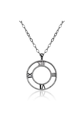 گردنبند نقره مشکی زنانه 925 عیار Khailo Silver - کد 82310016