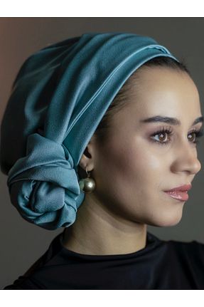 روسری سبز کرپ Bitter Colors - کد 455832659