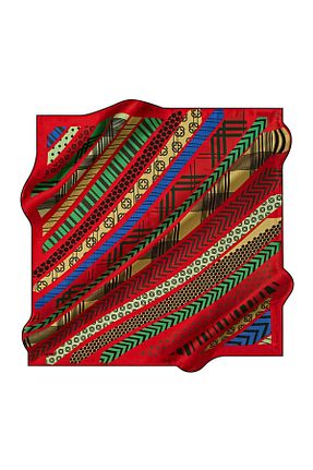 روسری قرمز ساتن Aker - کد 455896669