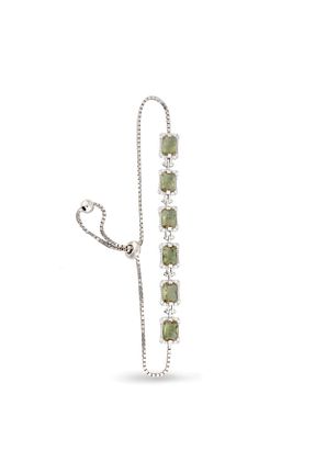 دستبند نقره طوسی زنانه 925 عیار Silveranka - کد 455994092