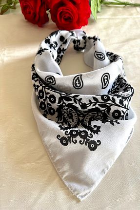 باندانا سفید پنبه ای alsaccessories - کد 456095909