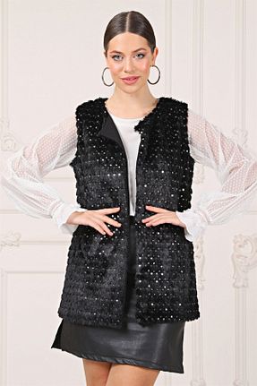 جلیقه سایز بزرگ مشکی زنانه سایز بزرگ Seamoda - کد 456990931