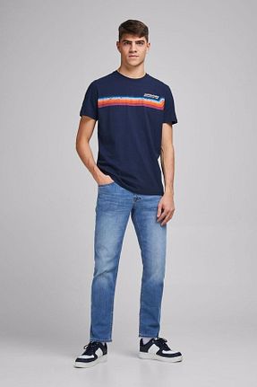 شلوار جین آبی زنانه پاچه لوله تفنگی Jack & Jones - کد 313237476