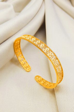 دستبند نقره طلائی زنانه 925 عیار Güzel Gümüşçülük - کد 457693051