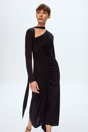 لباس مشکی زنانه بافتنی بافتنی آستین-بلند کد 458193815