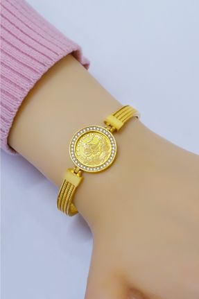 دستبند طلا زرد زنانه کد 457704046