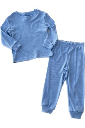 ست بالاتنه و پائین تنه آبی بچه گانه بافتنی enjoy bebe - کد 458605242