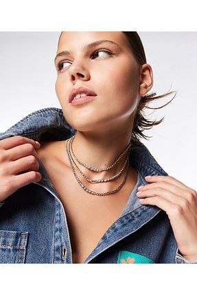 گردنبند جواهر زنانه رودیوم Luminous Jewelry - کد 457430456