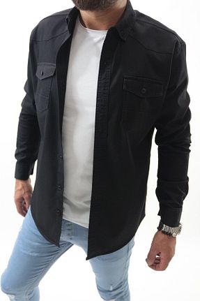 پیراهن مشکی مردانه اسلیم فیت Staff - کد 147363941