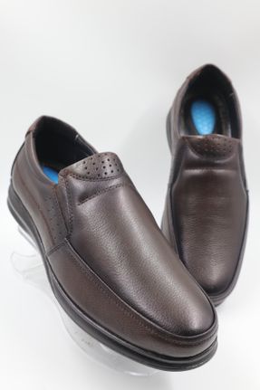 کفش کلاسیک قهوه ای مردانه چرم طبیعی پاشنه کوتاه ( 4 - 1 cm ) پاشنه نازک کد 458774719