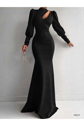 لباس مجلسی و فارغ التحصیلی مشکی زنانه بافتنی Masspera - کد 458696338