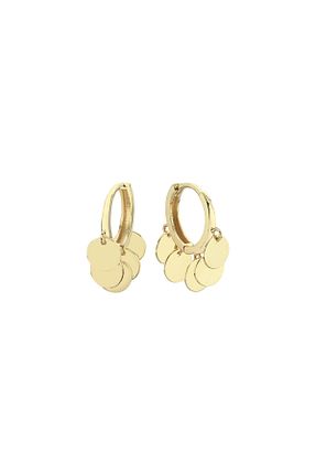 گوشواره طلا زرد زنانه 14 عیار KRD - کد 458911099