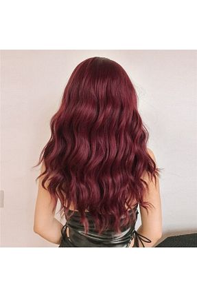 کلاه گیس زرشکی زنانه کد 459524761