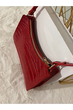 کیف دوشی قرمز زنانه چرم مصنوعی Perili - کد 458666164
